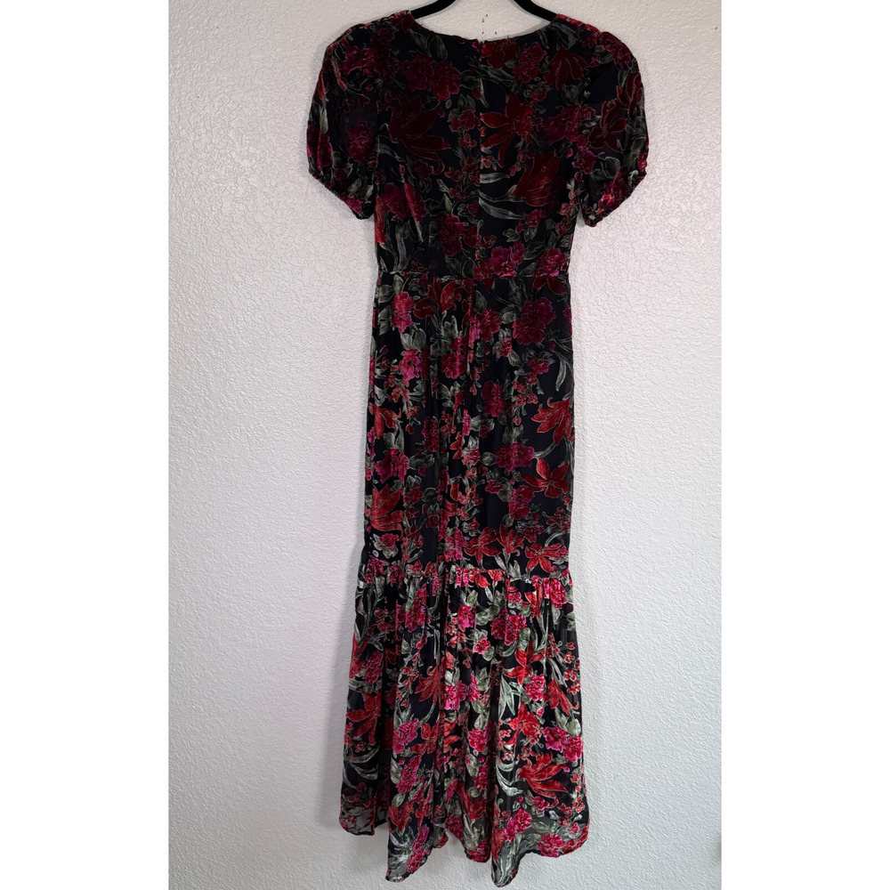 House of Harlow Revolve Dress Womens XS Talita Velvet Floral Romantic Event - Picture 2 of 11